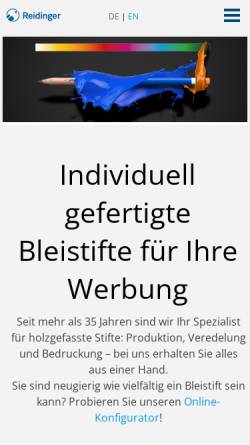 Vorschau der mobilen Webseite www.reidinger.de, Reidinger GmbH