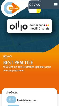 Vorschau der mobilen Webseite www.mobil-im-rheinland.de, Mobil im Rheinland
