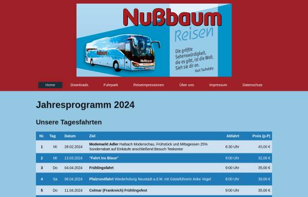 Vorschau von www.omnibus-nussbaum.de, Omnibusreisen Gebr. Nußbaum GmbH
