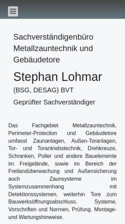 Vorschau der mobilen Webseite www.stephan-lohmar.de, Lohmar, Stephan