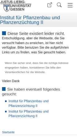 Vorschau der mobilen Webseite www.uni-giessen.de, Professur für Organischen Landbau, Uni Gießen