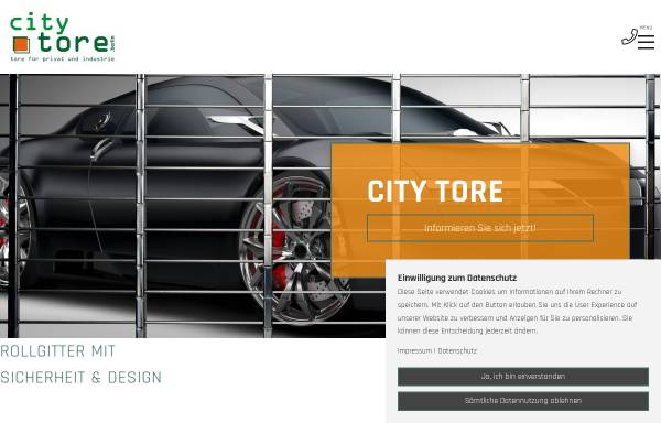 Vorschau von www.city-tore.de, City Tore GmbH