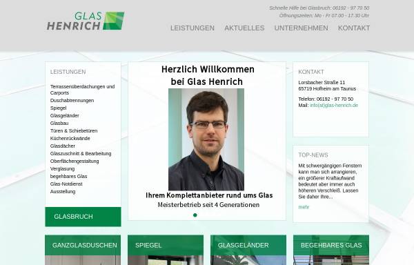 Vorschau von www.glas-henrich.de, Glas Henrich GmbH