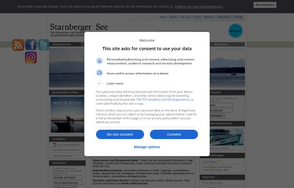 Vorschau von www.starnbergersee-info.de, Informations- und Erlebnisportal rund um den Starnberger See
