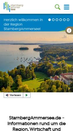 Vorschau der mobilen Webseite www.sta5.de, Tourismusverband