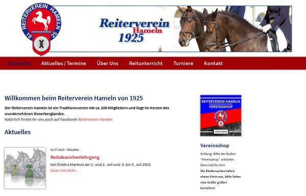 Vorschau von www.reiterverein-hameln.de, Reiterverein Hameln von 1925 e.V.