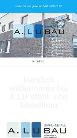 Vorschau der mobilen Webseite www.metallbau-lubitz.de, A.LU Bau, Axel Lubitz