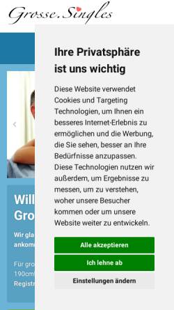Vorschau der mobilen Webseite bingross.de, BinGross.de