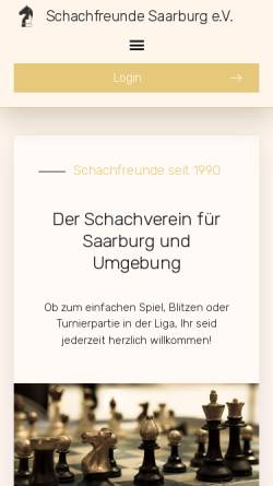 Vorschau der mobilen Webseite www.schachfreunde-saarburg.de, Schachfreunde Saarburg-Trier Pallien 1932 e.V.