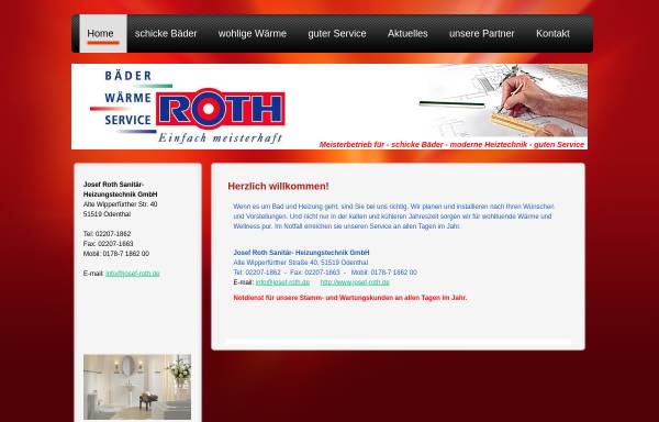 Vorschau von www.josef-roth.de, Josef Roth Bad - Heizung - Notdienst