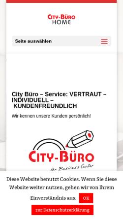 Vorschau der mobilen Webseite www.city-buero.de, CB City Büro GmbH