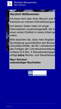 Vorschau der mobilen Webseite www.reichert-bueroservice.de, Marc Reichert Büroservice