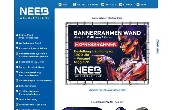 Vorschau von www.neeb-werbesysteme.de, Werbesysteme Neeb