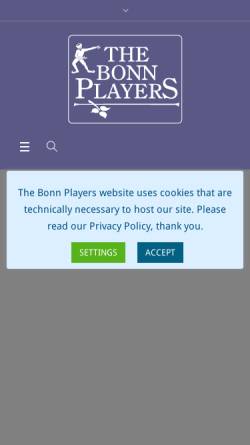 Vorschau der mobilen Webseite www.bonnplayers.de, Bonn Players