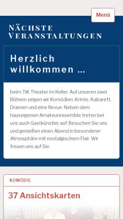 Vorschau der mobilen Webseite www.tik-bonn.de, tik Theater im Keller Bonn