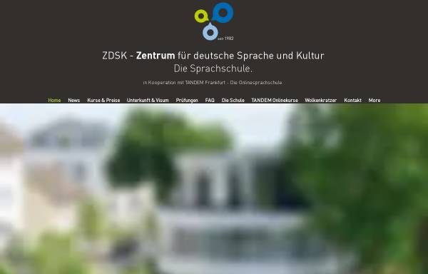 Vorschau von www.zdsk.de, Zentrum für deutsche Sprache und Kultur e.V.
