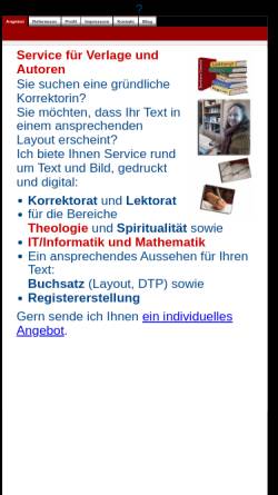 Vorschau der mobilen Webseite www.vom-lektorat-zum-buch.de, Barbara Honold