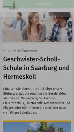 Vorschau der mobilen Webseite www.bbs-saarburg.de, Geschwister-Scholl-Schule