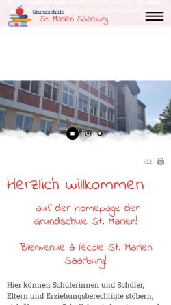 Vorschau der mobilen Webseite www.gs-marien-saarburg.de, Grundschule St. Marien