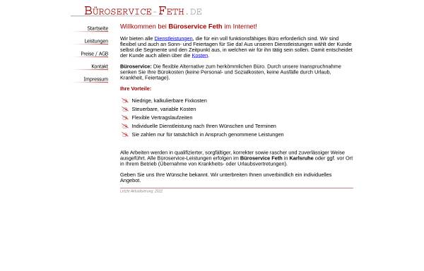 Vorschau von www.bueroservice-feth.de, Büroservice Feth, Gabriele Feth
