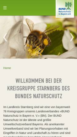Vorschau der mobilen Webseite starnberg.bund-naturschutz.de, Bund Naturschutz in Bayern e.V. Kreisgruppe Starnberg
