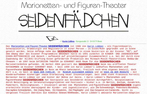 Vorschau von www.luebben-web.de, Marionetten- und Figuren-Theater Seidenfädchen