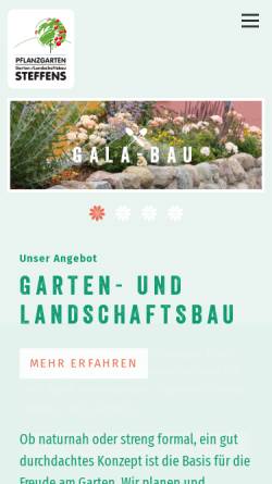 Vorschau der mobilen Webseite www.steffens-saarburg.de, Pflanzgarten Garten- und Landschaftsbau Steffens