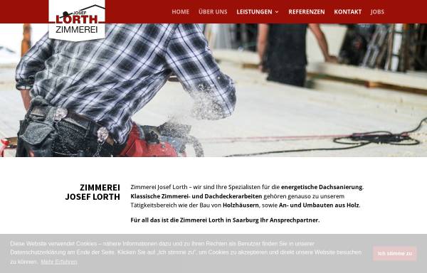 Vorschau von www.zimmerei-lorth.de, Zimmerei Josef Lorth