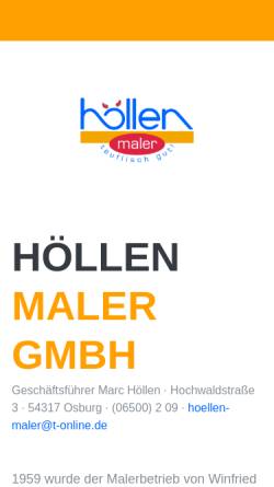 Vorschau der mobilen Webseite hoellen-maler.de, Höllen Maler GmbH