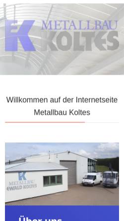 Vorschau der mobilen Webseite www.metallbau-koltes.de, Metallbau Koltes