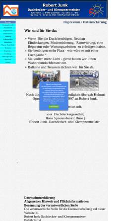 Vorschau der mobilen Webseite www.junk-dachdecker.de, Dachdecker-und Klempnermeister Robert Junk