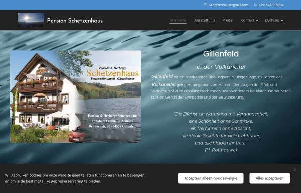 Vorschau von www.schetzenhaus.de, Pension-Herberge Schetzenhaus