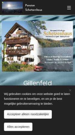 Vorschau der mobilen Webseite www.schetzenhaus.de, Pension-Herberge Schetzenhaus