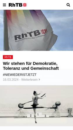 Vorschau der mobilen Webseite www.rhtb.de, Rheinhessischer Turnerbund