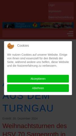 Vorschau der mobilen Webseite www.tg-hunsrueck.de, Turngau Hunsrück