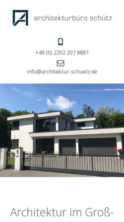 Vorschau der mobilen Webseite www.architektur-schuetz.de, Architekturbüro Schütz