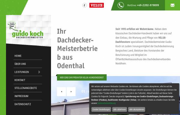 Vorschau von www.dach-koch.de, Dachdeckermeister Guido Koch
