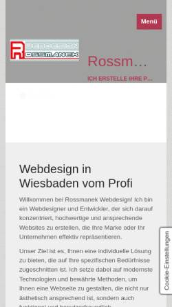 Vorschau der mobilen Webseite rossmanek.de, Rossmanek Webdesign