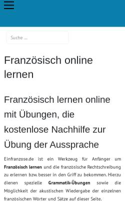Vorschau der mobilen Webseite www.einfranzose.de, Einfranzose.de