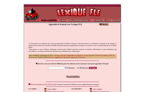 Vorschau von lexiquefle.free.fr, Lexique FLE