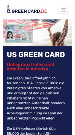 Vorschau der mobilen Webseite www.greencard.de, Greencard.de