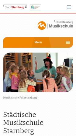 Vorschau der mobilen Webseite www.musikschule-starnberg.de, Städtische Musikschule Starnberg