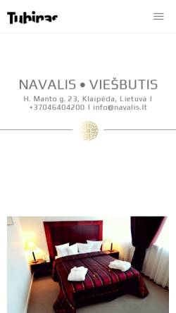 Vorschau der mobilen Webseite www.navalis.lt, Hotel Navalis, Klaipeda