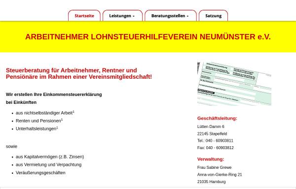 Vorschau von www.an-lohnsteuerhilfe.de, Lohnsteuerhilfeverein
