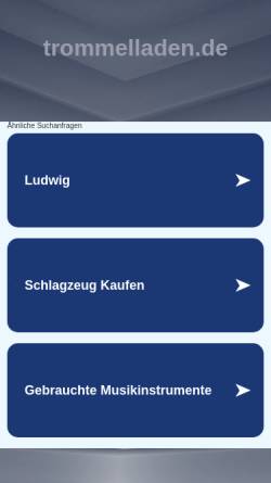 Vorschau der mobilen Webseite www.trommelladen.de, Vogelmanns Trommelladen