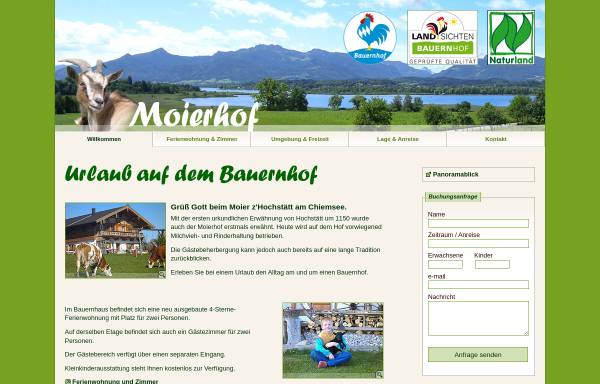 Vorschau von www.moierhof-rimsting.de, Moierhof Familie Stöffel