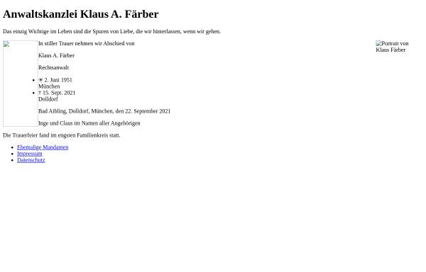 Vorschau von www.ra-faerber.de, Klaus A. Färber