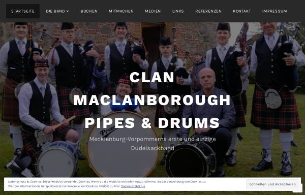 Vorschau von www.pipeband.info, Clan Maclanborough