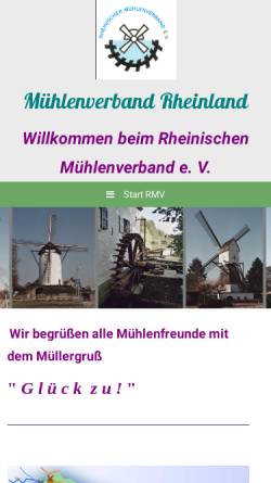 Vorschau der mobilen Webseite muehlenverband-rheinland.de, Rheinischer Mühlenverband e.V.