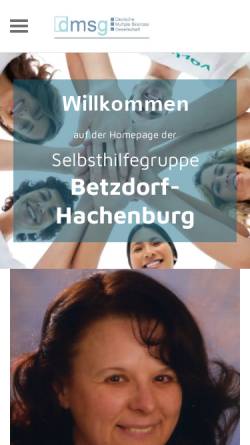 Vorschau der mobilen Webseite www.shg-betzdorf-hachenburg.de, Multiple Sklerose Selbsthilfegruppe Betzdorf-Hachenburg